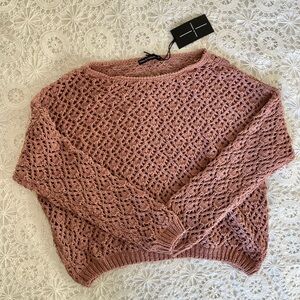 Moon & Madison dusty rose knit sweater NWT